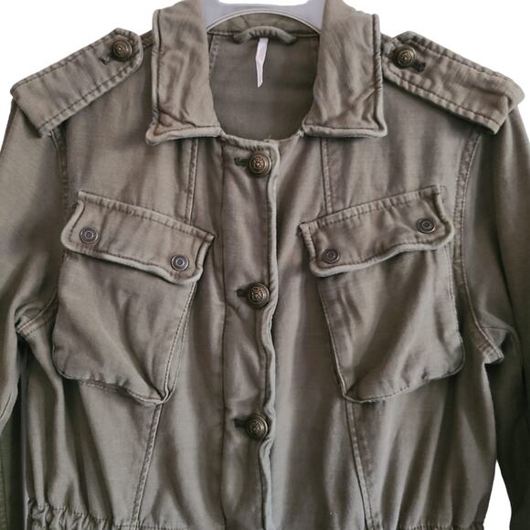 FREE PEOPLE Not Your Brother's Jacket Army Moss Olive Green OB500801 Women's XS - Picture 4 of 12